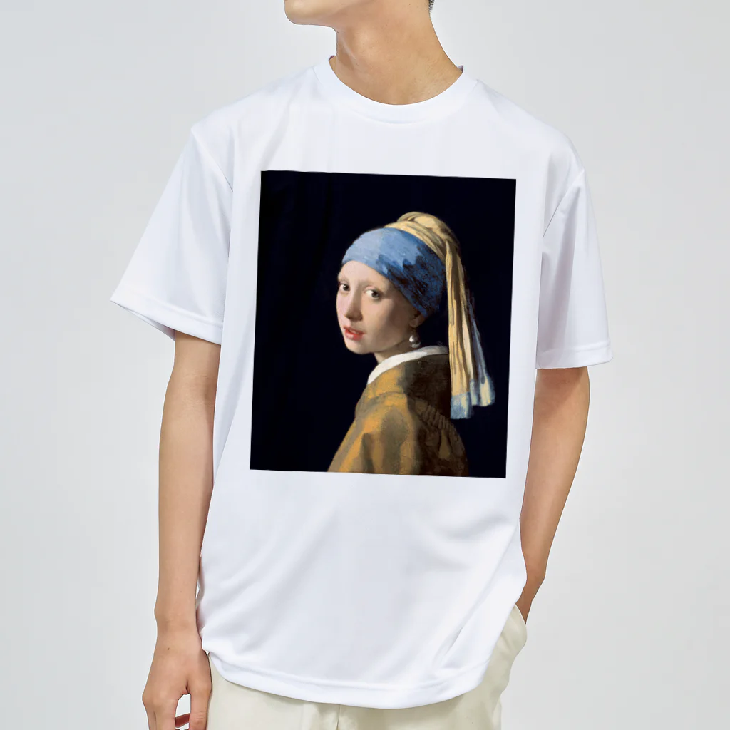 世界美術商店の真珠の耳飾りの少女 / Girl with a Pearl Earring ドライTシャツ