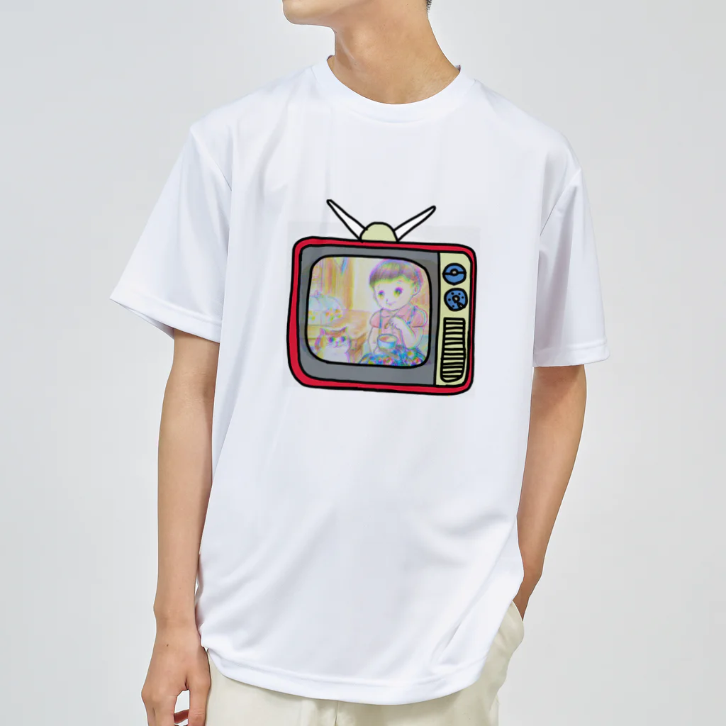 khakie shopのレトロテレビ　カラー Dry T-Shirt