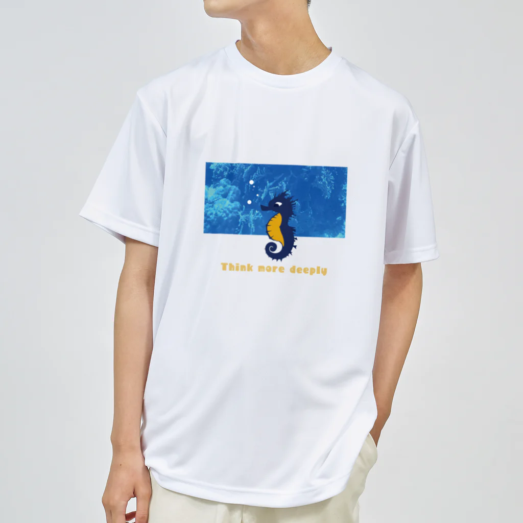 スタジオ靴跡のThink more deeply ドライTシャツ