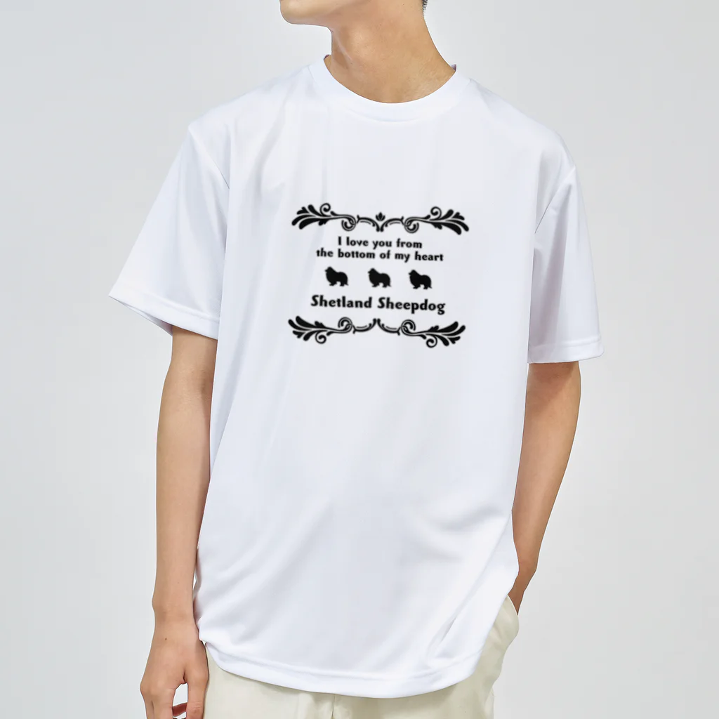 onehappinessのシェルティ　wing　onehappiness Dry T-Shirt