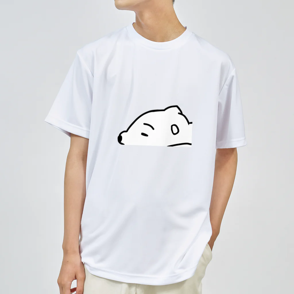 ラクガキ絵のだれてる白い生き物 ドライTシャツ