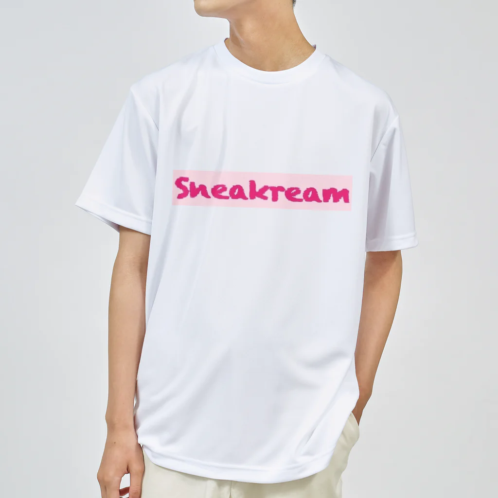 Sneakreamのストロベリーアイスクリームスニーカー ドライTシャツ