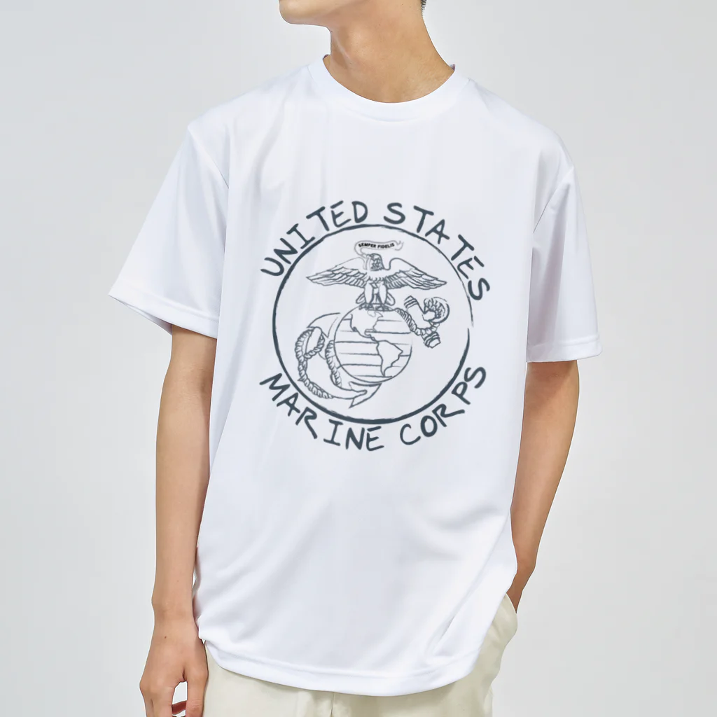 Y.T.S.D.F.Design　自衛隊関連デザインのU.S.MARINE CORPS Dry T-Shirt