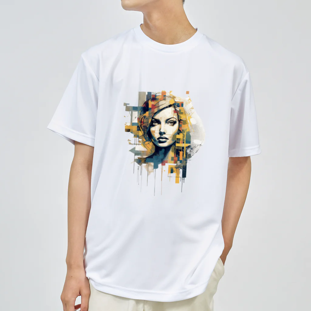 デジタルキャンバスのミックスメディアコラージュ Dry T-Shirt