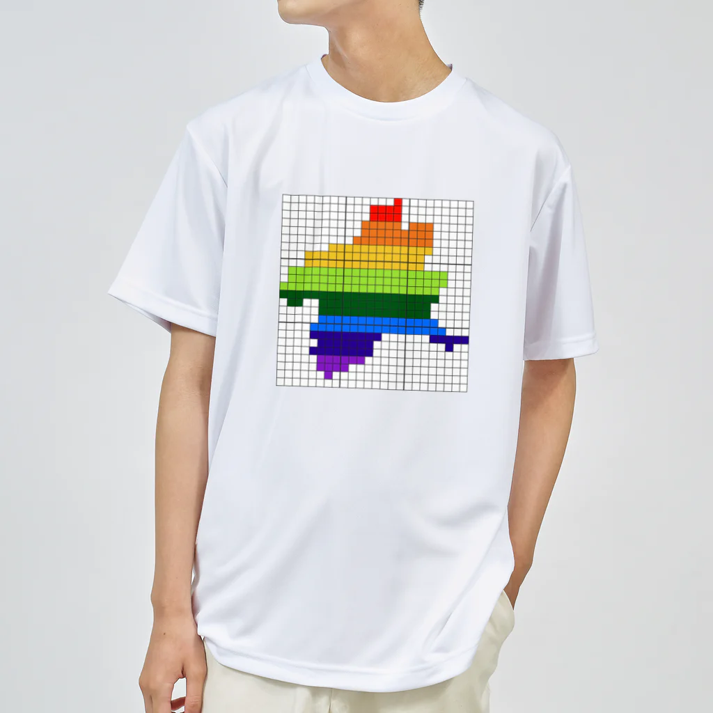 ドット絵ぐんまのドット絵ぐんま24 レインボー ドライTシャツ