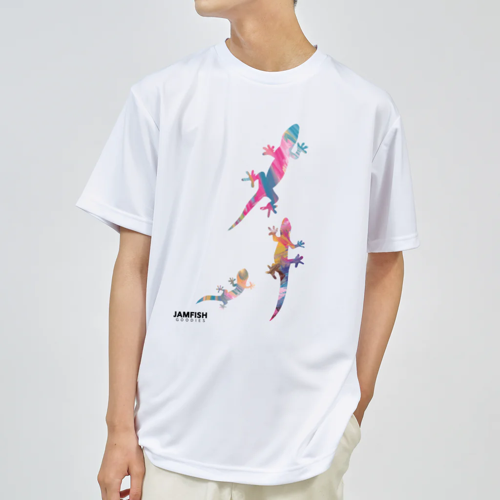 jamfish_goodiesのCOLORトカゲFAMILY Dry T-Shirt