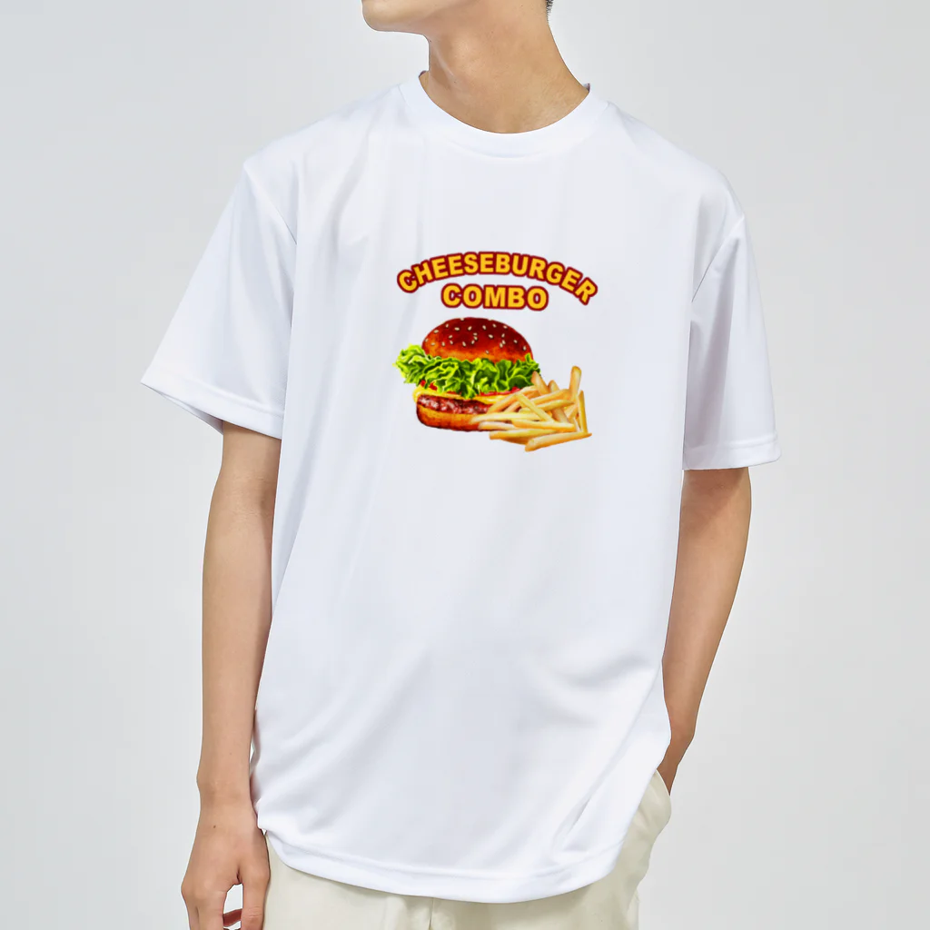 シマシマさぼてんのチーズバーガー・コンボ ドライTシャツ