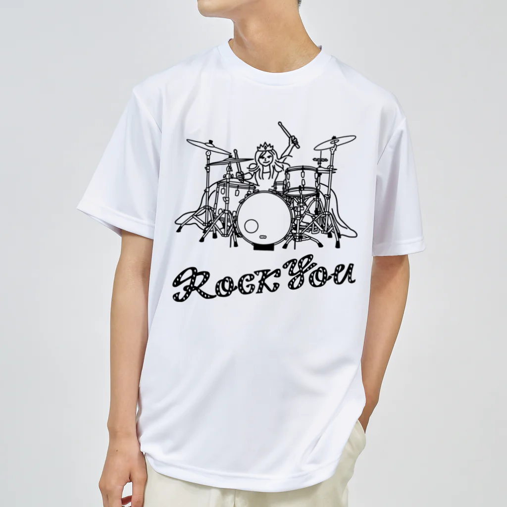 Akelto Dohnal の【new】ROCK YOU! (ロックユー！) 黒線ver. ドライTシャツ