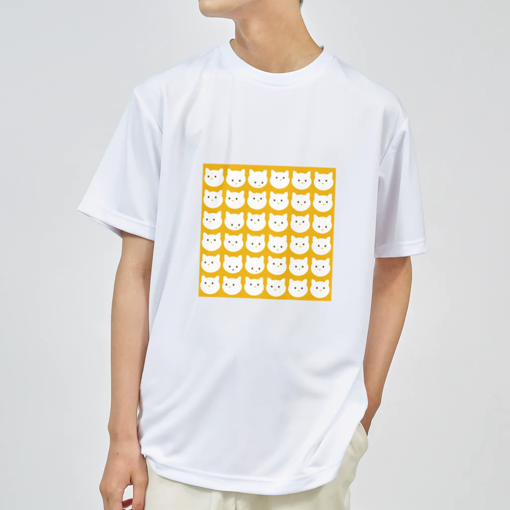 Dot Cat DailyのDot Cat Daily_Square（イエロー） ドライTシャツ