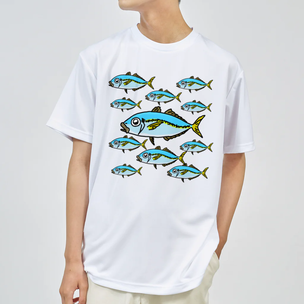 Chenoの鯵の魚群 ドライTシャツ