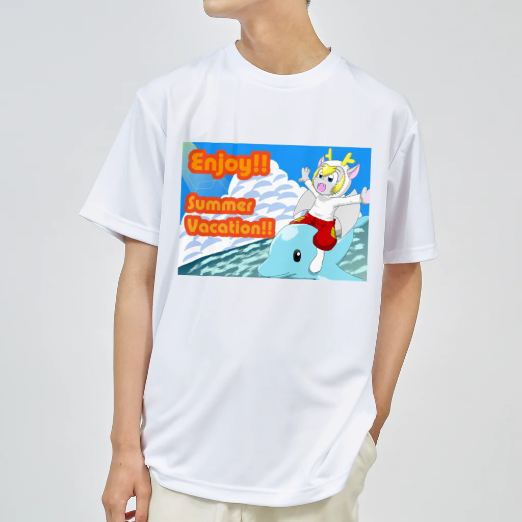 ホワイトドラゴン　タイトくん💙のサマーバケーション Dry T-Shirt