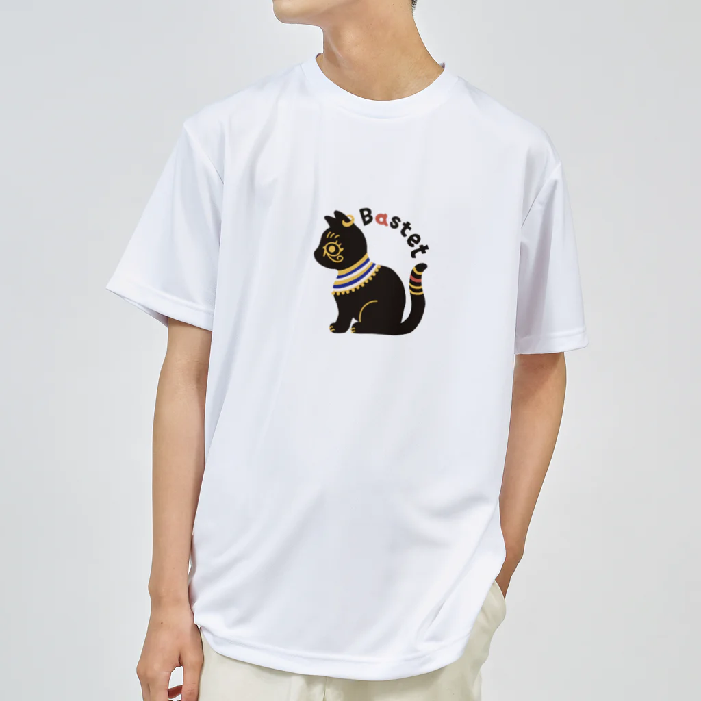 LAP CATs ＊hizaneko＊のバステト神（ベビちゃん仕様）文字凸バージョン ドライTシャツ