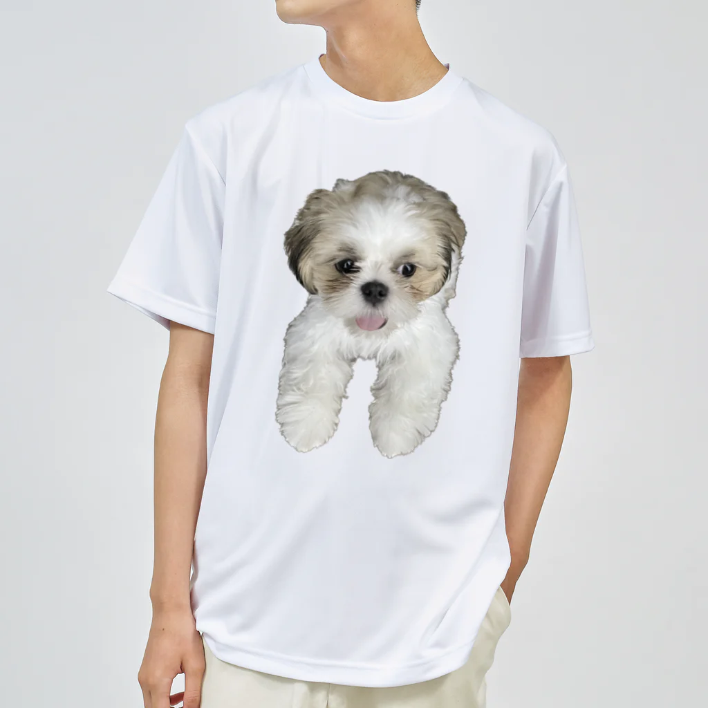 こつきと愛犬の茶々丸の狐月(こつき)の愛犬茶々丸 ドライTシャツ