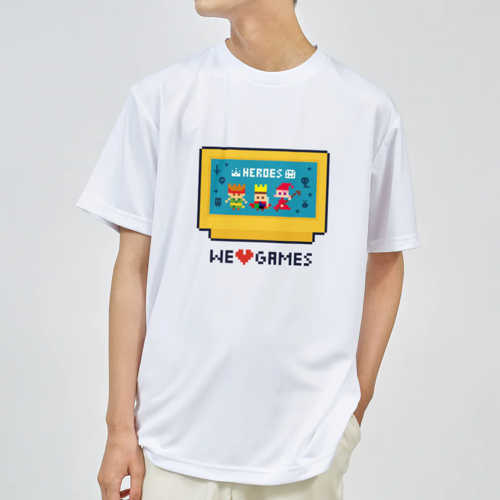 ドットデザインのパジャドットのレトロゲームT ドライTシャツ