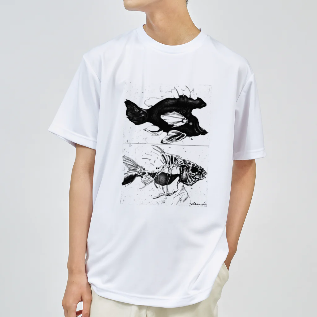 vunsvのthinking about fish 1 ドライTシャツ