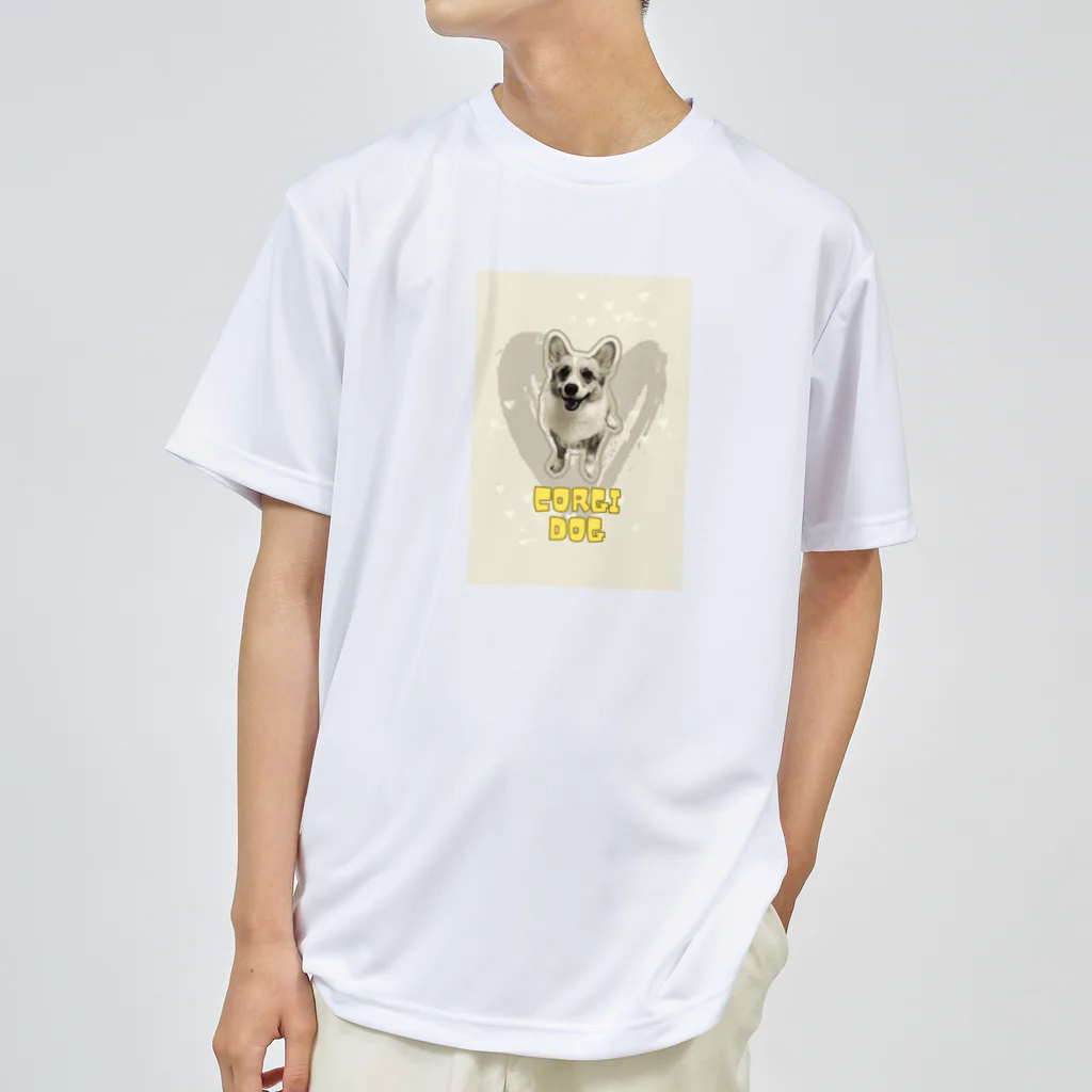 コーギーブレッド（もこもこーぎー）のchic corgi meru Dry T-Shirt