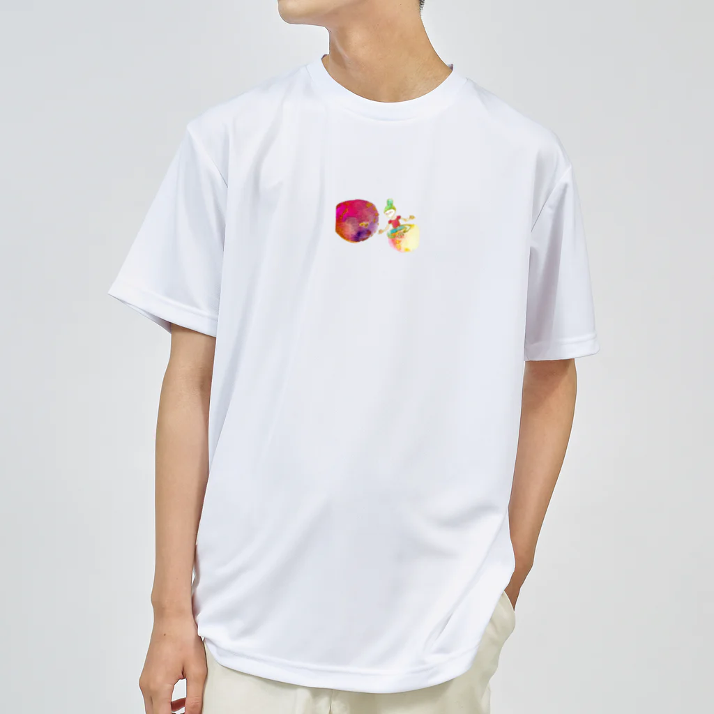 onmycolorの楽描き店のそばかすこちゃん on ball ドライTシャツ