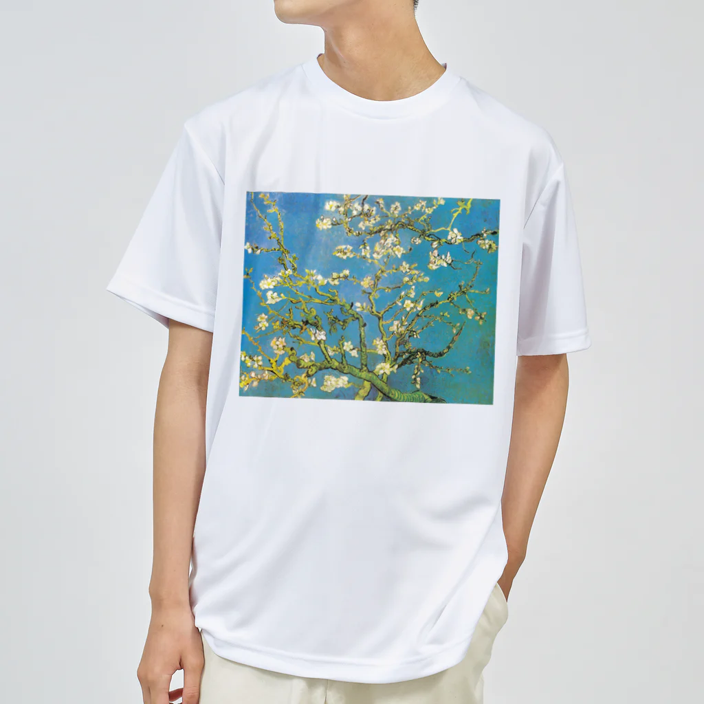 世界の名画館 SHOPのゴッホ「花咲くアーモンドの木の枝」 ドライTシャツ