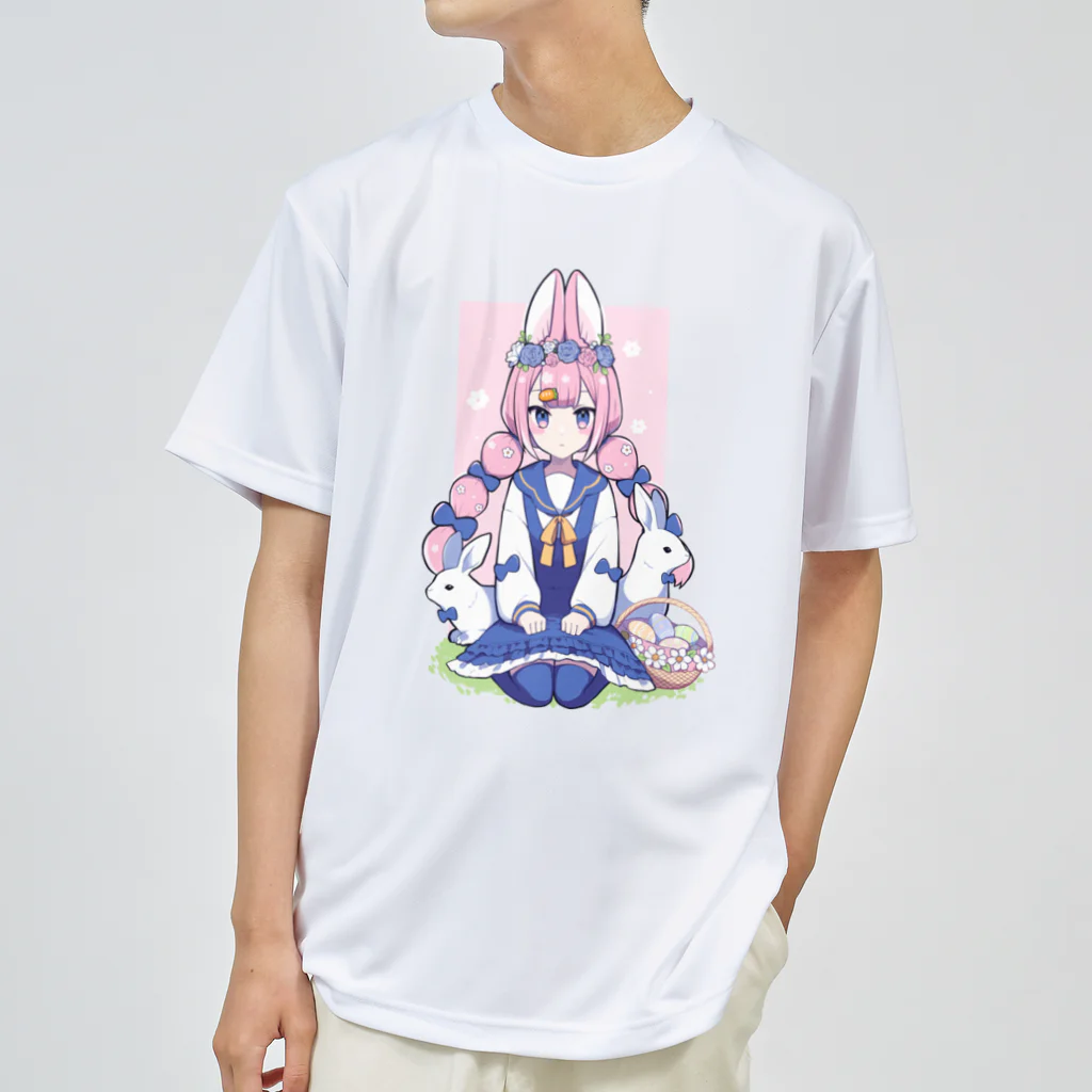 ぱすたてるかるぼのイースターラビット ドライTシャツ