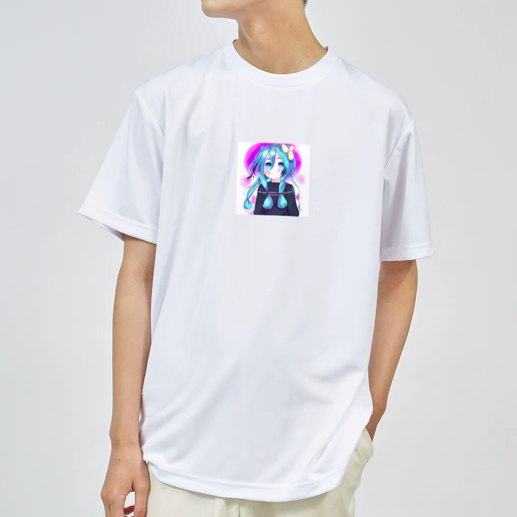 ttsststtttttの可愛いボーカロイド風の女の子 ドライTシャツ