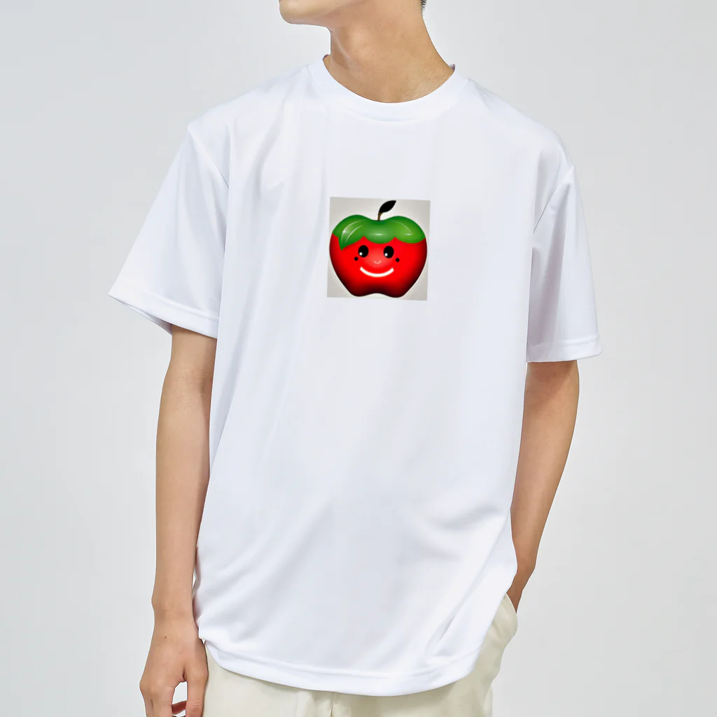 tebachanの夏バテりんごちゃん ドライTシャツ