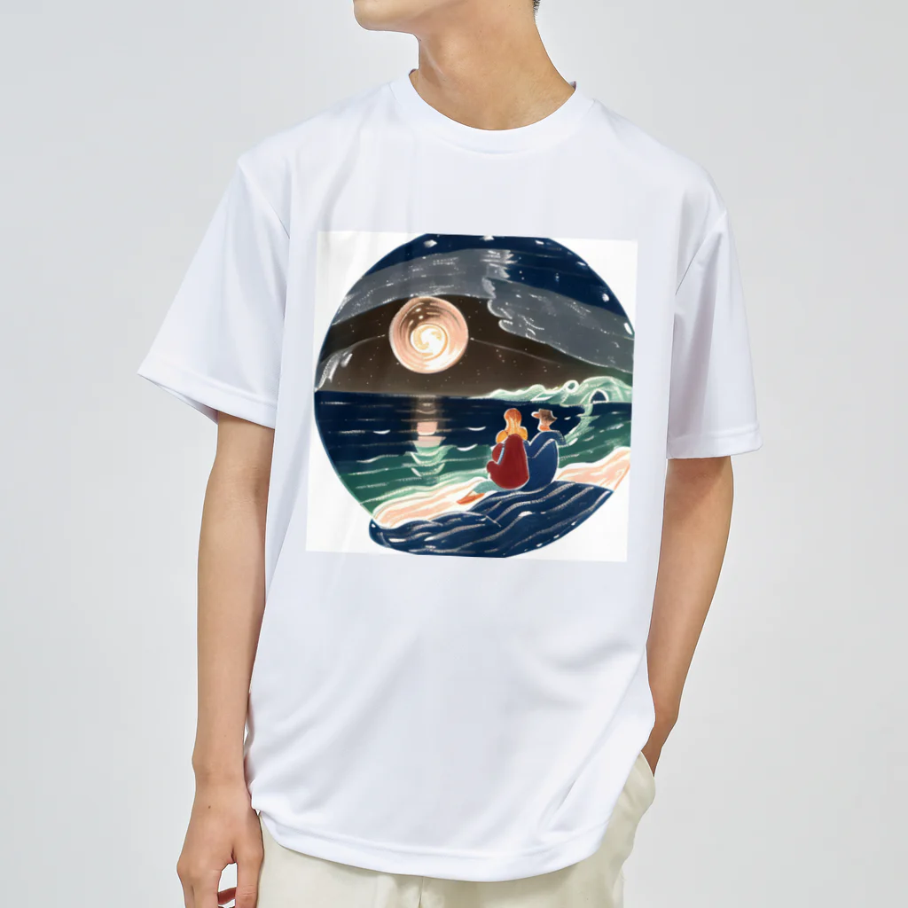 tetsuの夜の海 ドライTシャツ