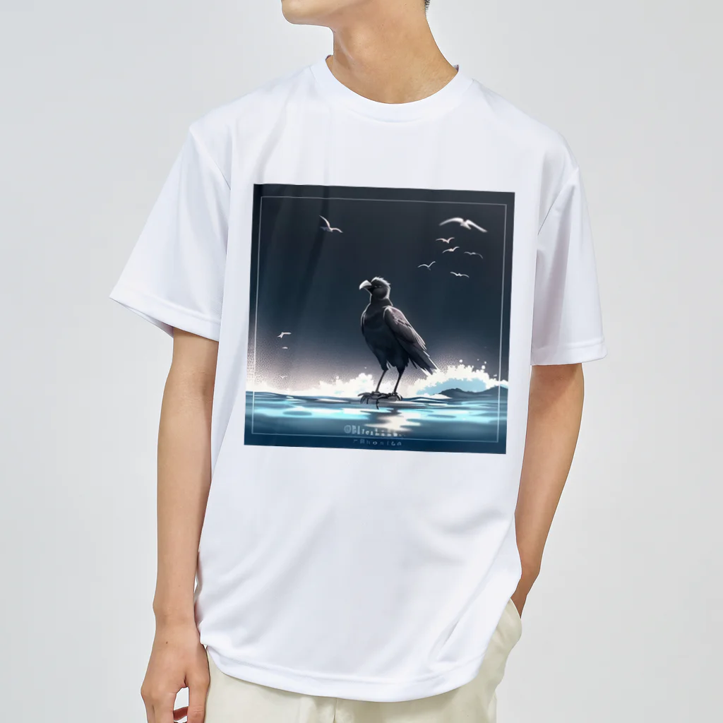 kota.の水面のカラス Dry T-Shirt