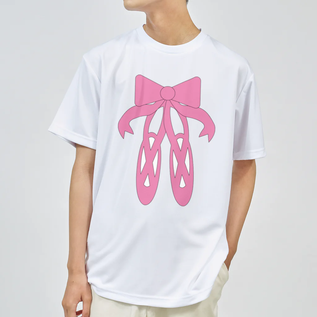 HONOMINEのピンクのバレエシューズ ドライTシャツ