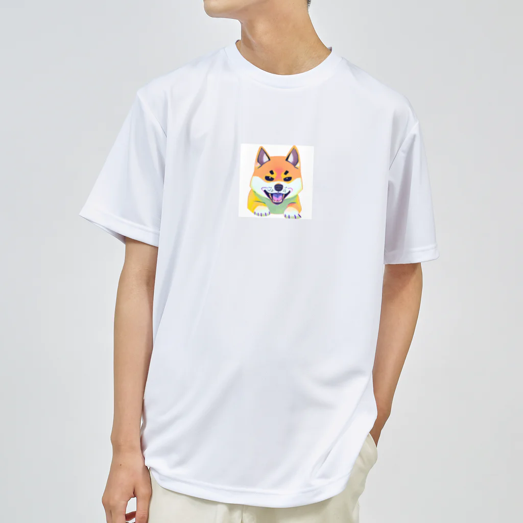 POP BLUE ショップのかっこいい柴犬くん Dry T-Shirt