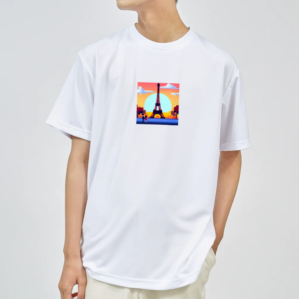 shibasannのフランスの風景のピクセルアート Dry T-Shirt