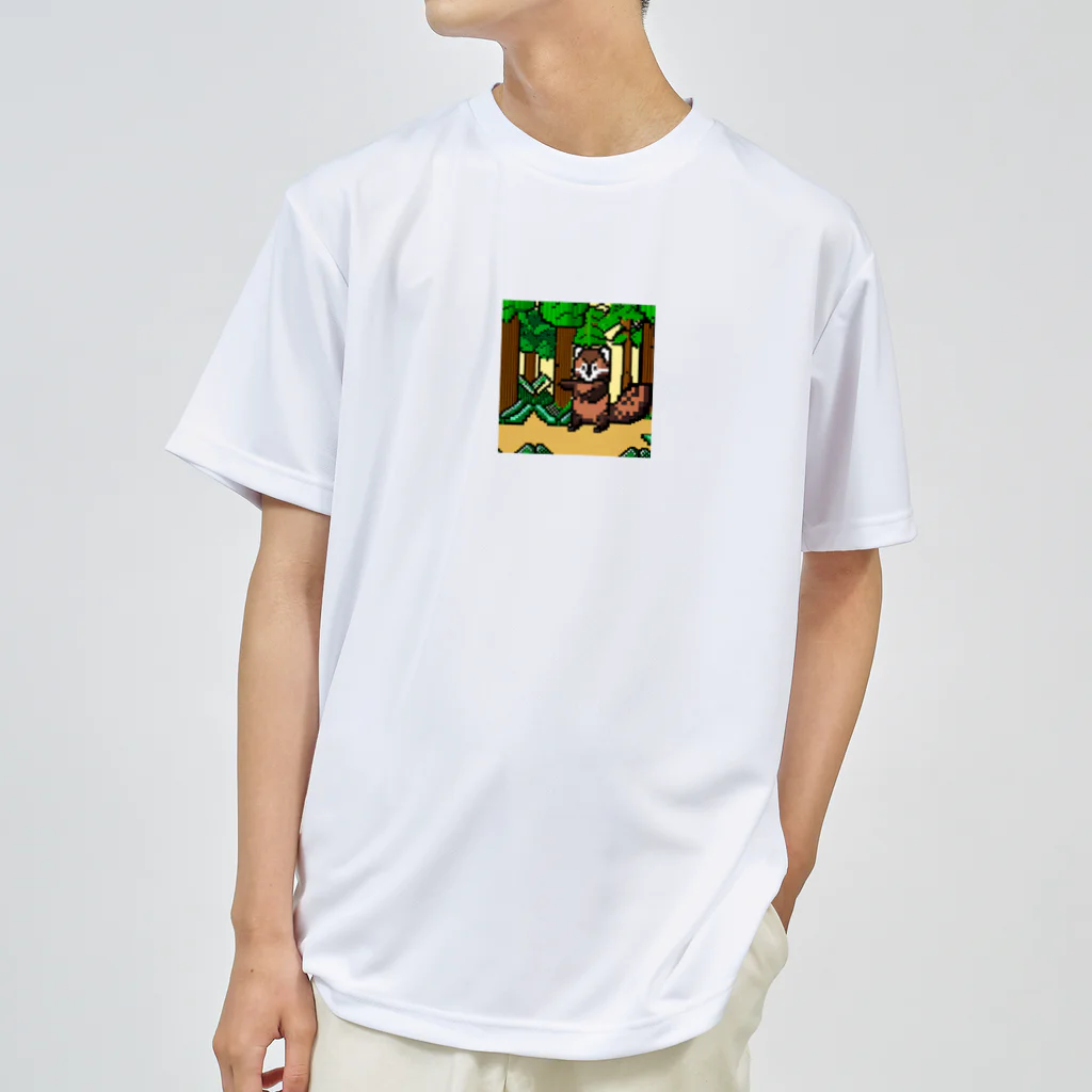 tinker_bellのぽんぽこタヌキのピクセルアドベンチャー ドライTシャツ