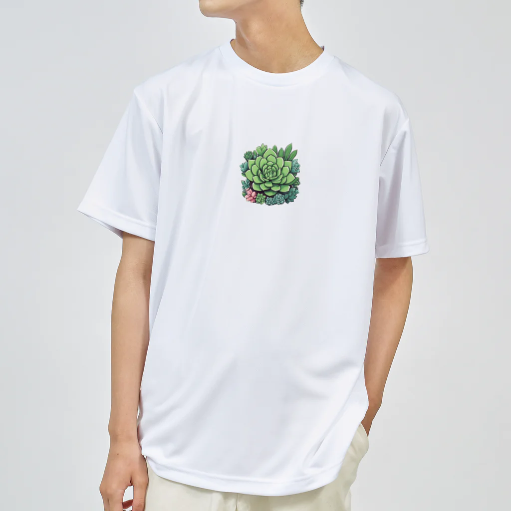 green artist のプランツパラダイス多肉 Dry T-Shirt