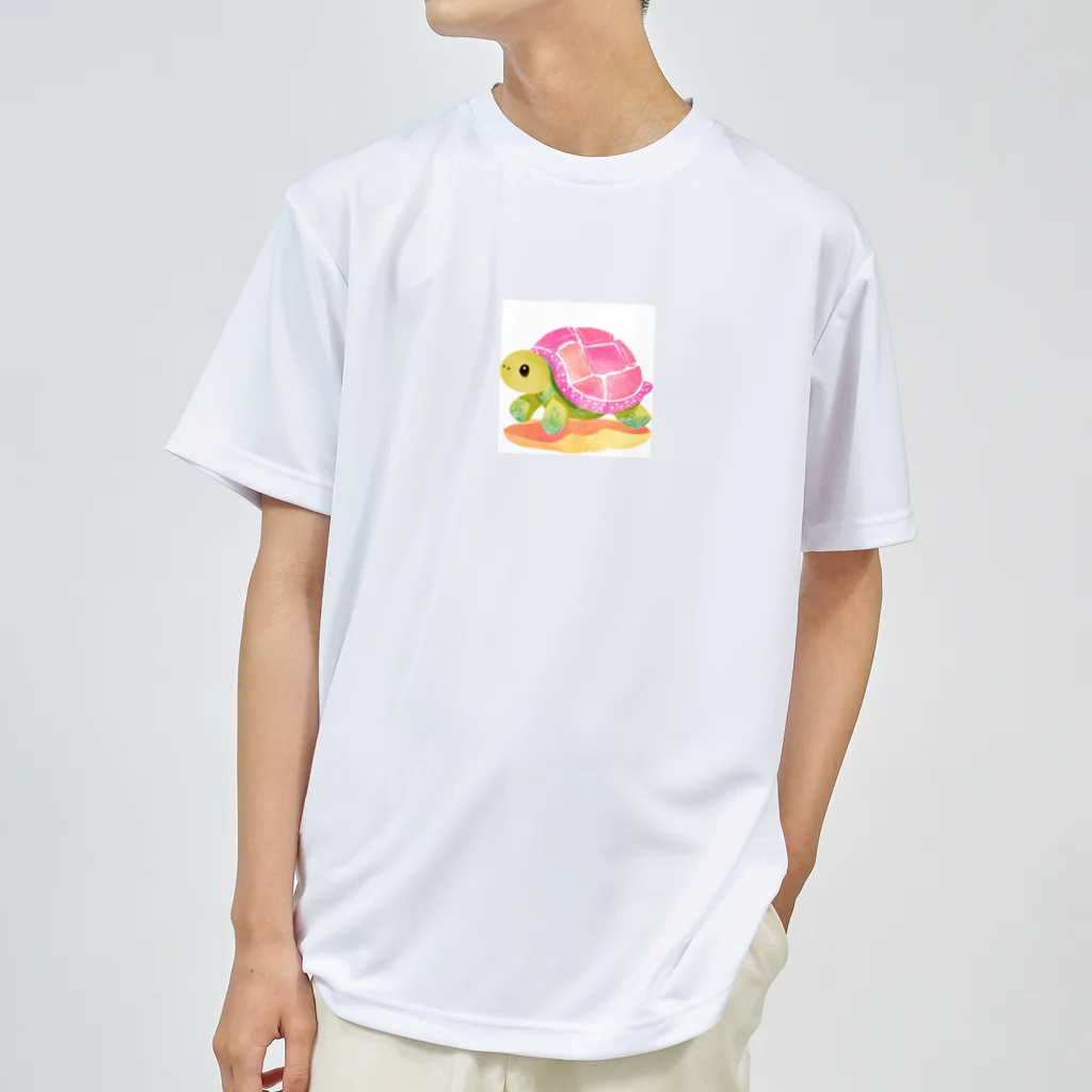 udのかわいいカメのイラストグッズ Dry T-Shirt