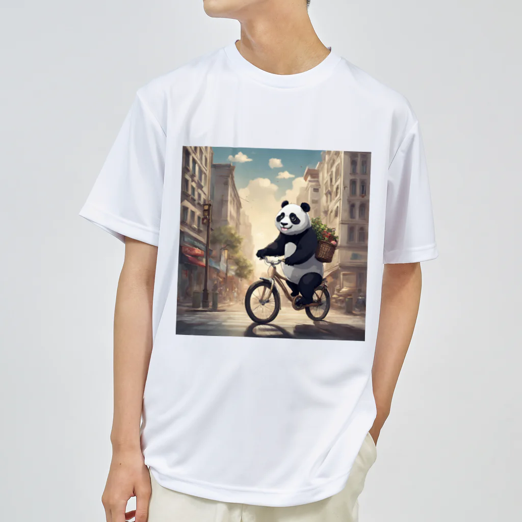 ルノルノの自転車でお買い物パンダくん Dry T-Shirt