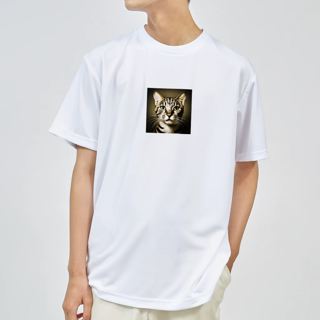 9neko6のサバンナキャット ドライTシャツ