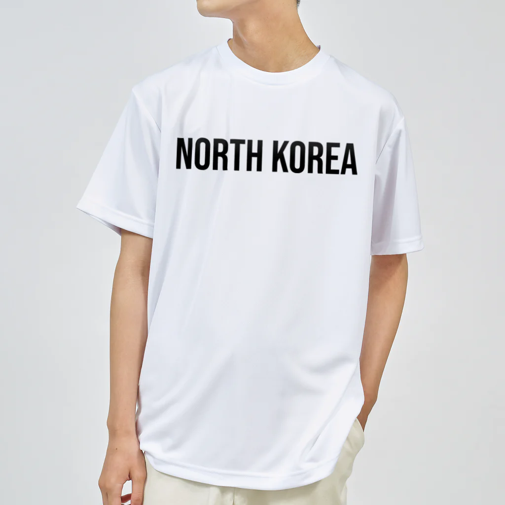 ON NOtEの北朝鮮 ロゴブラック ドライTシャツ