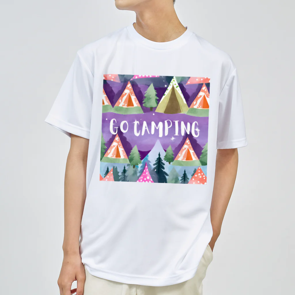 Rico294のカラフルテントでGO CAMPING ドライTシャツ