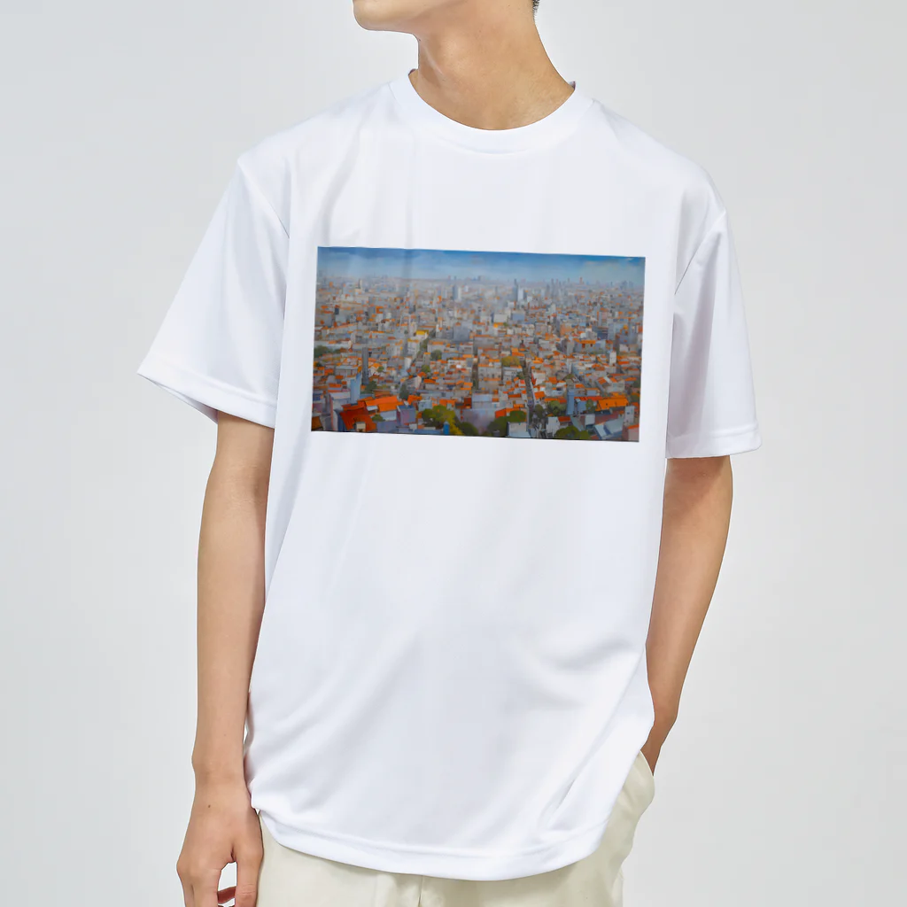 schaalの都市の風景 ドライTシャツ