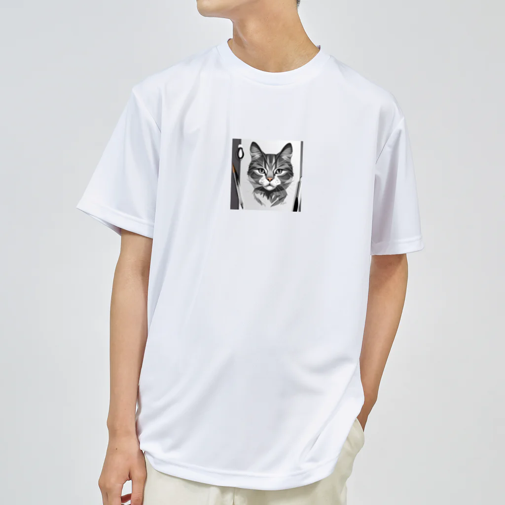 teru8376のイラスト　猫 ドライTシャツ