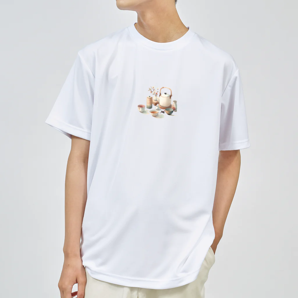 tsuncoの和風な茶器のミニマルデザイン Dry T-Shirt