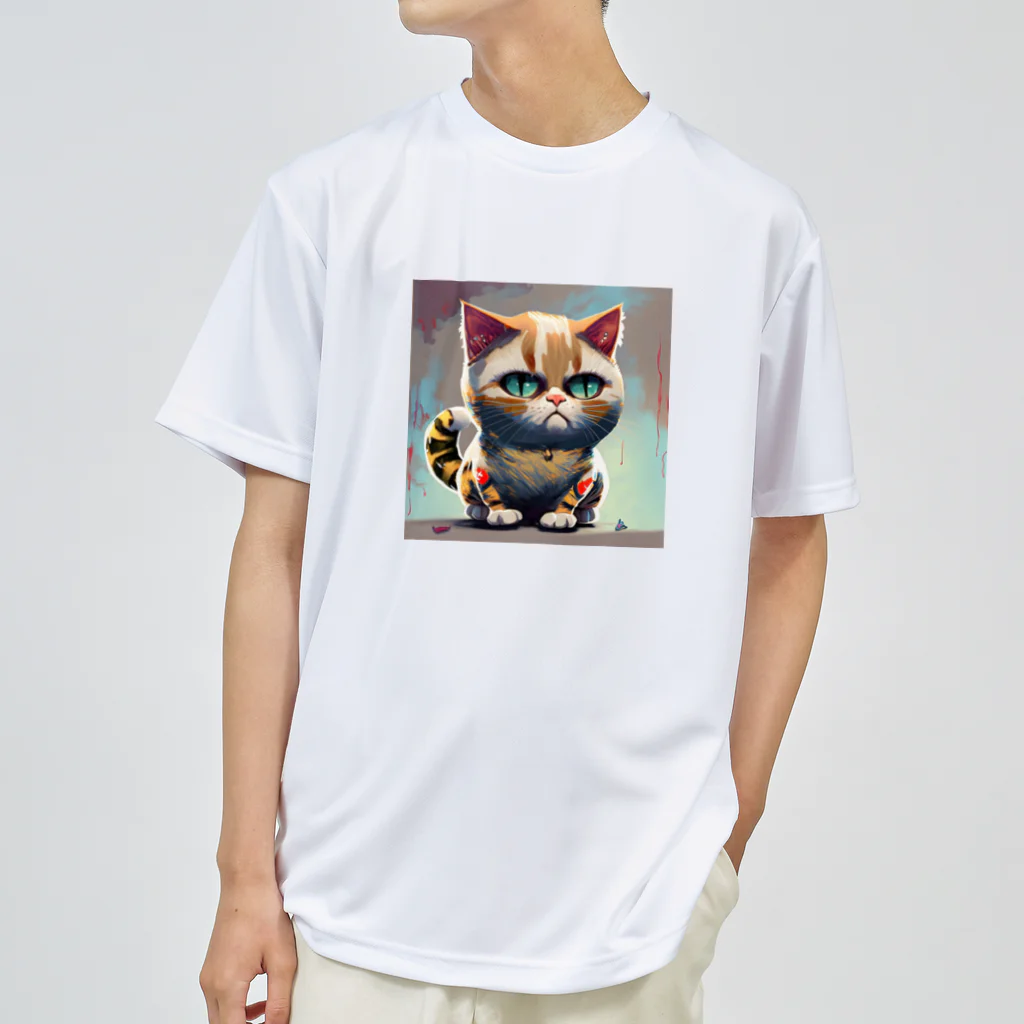 burusukaruの猫のタイガーくん ドライTシャツ