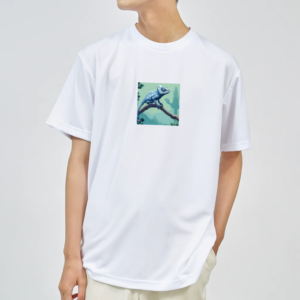 hamusutaroのカメレオンピクセルアート Dry T-Shirt