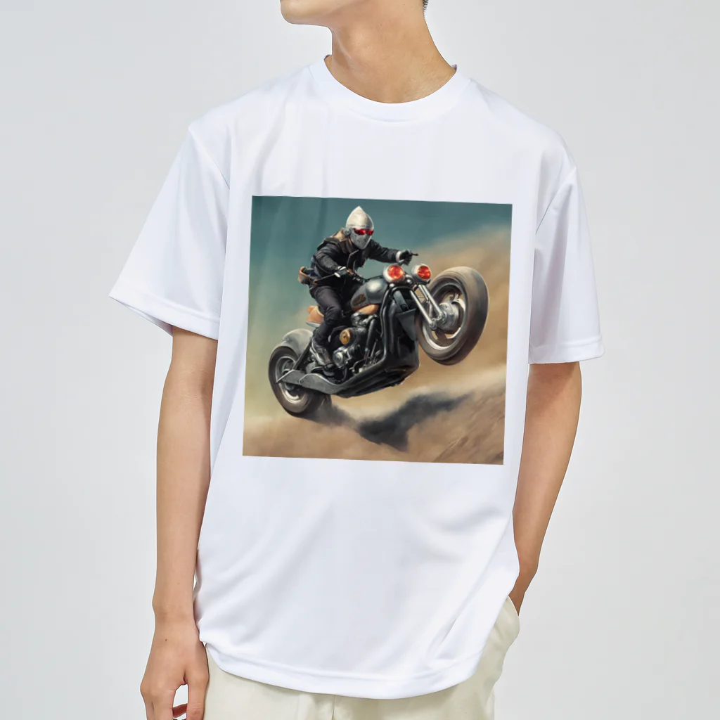 Yamapの仮面のバイク乗り ドライTシャツ