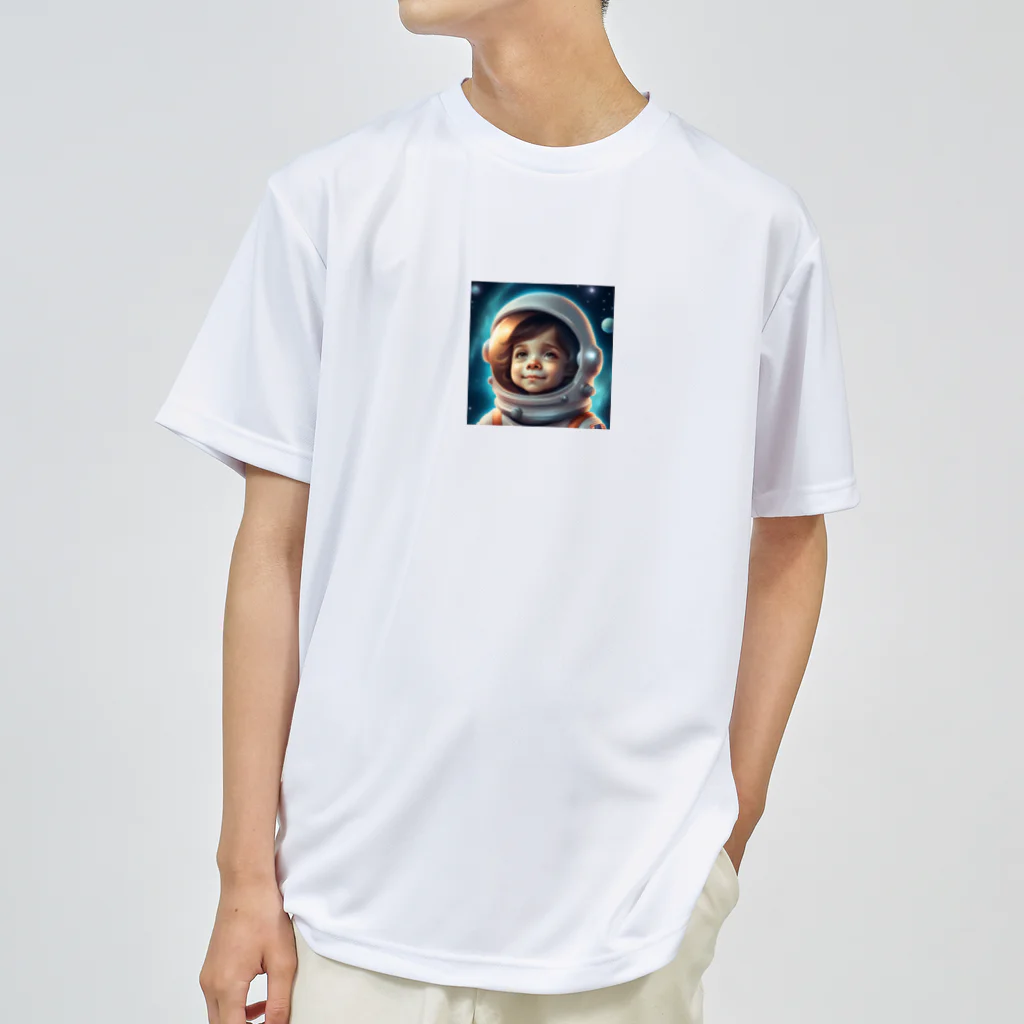 wloop01の可愛い宇宙飛行士 ドライTシャツ