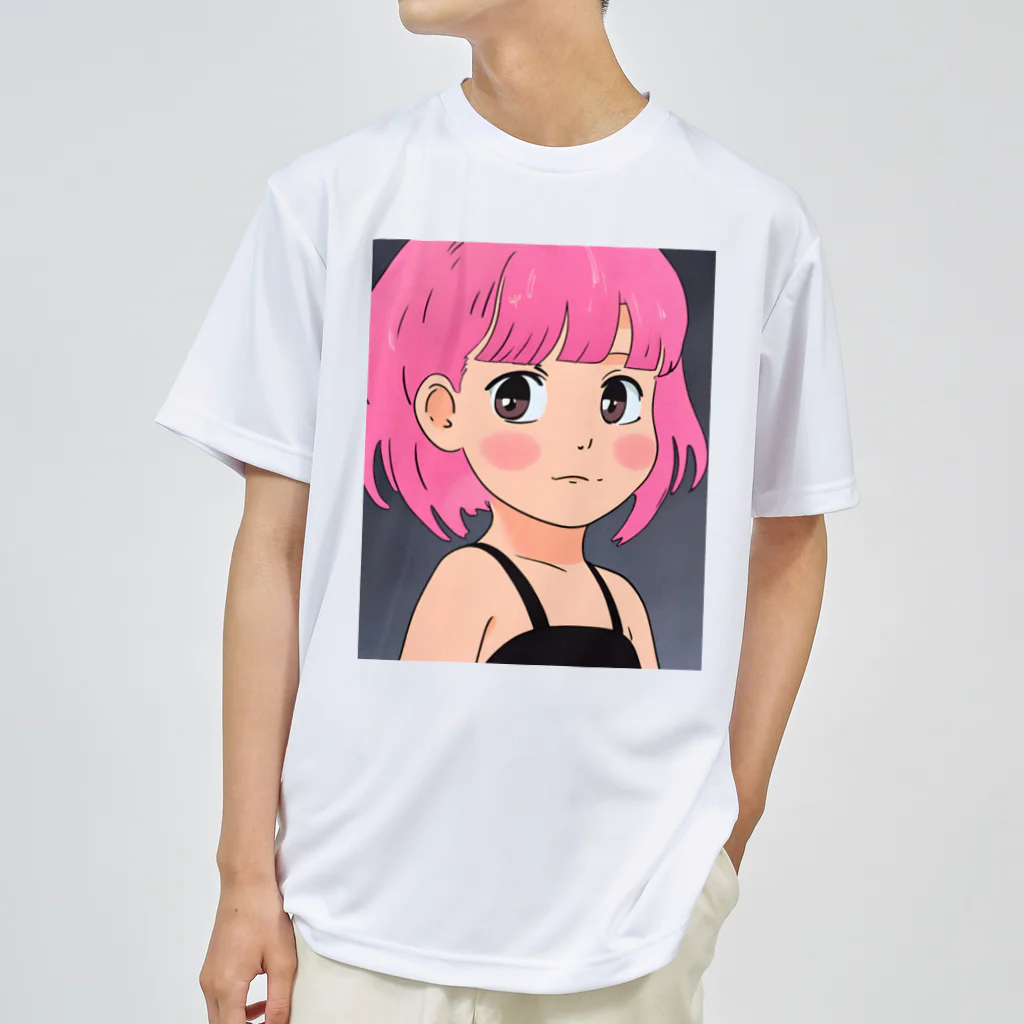 ワンダーワールド・ワンストップのピンク髪の少女② Dry T-Shirt