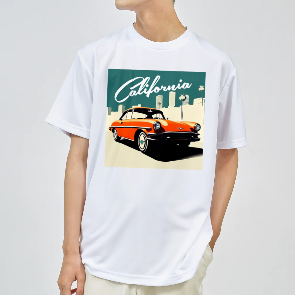 めそぽのカリフォルニアのオレンジの車 ドライTシャツ