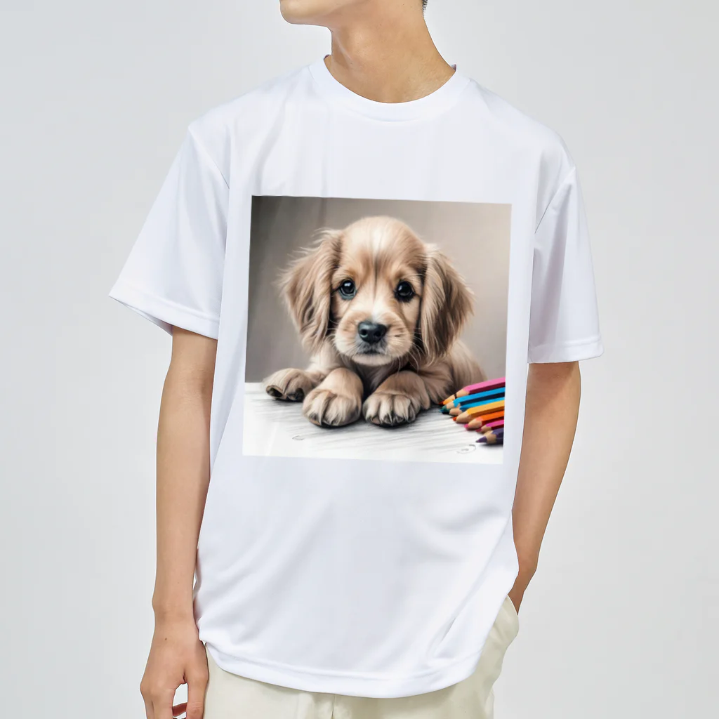 つぶらな瞳の子犬グッズ屋さんのつぶらな瞳の可愛い子犬② Dry T-Shirt