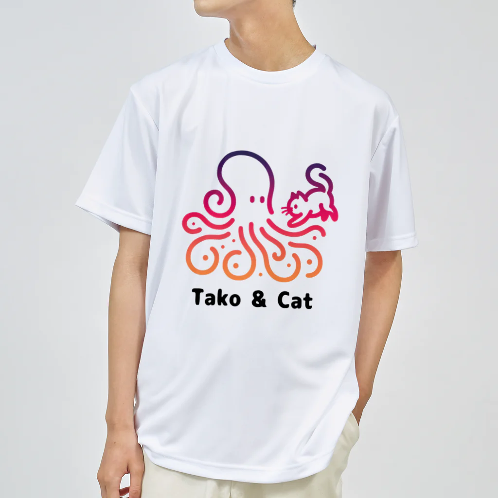 bravoadのタコ & 猫 ドライTシャツ