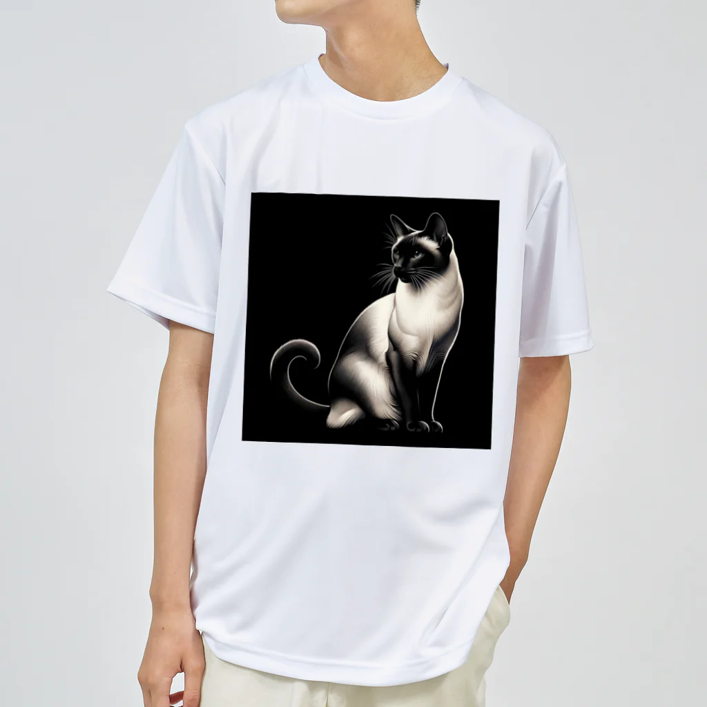 calcium369のシャム猫 ドライTシャツ