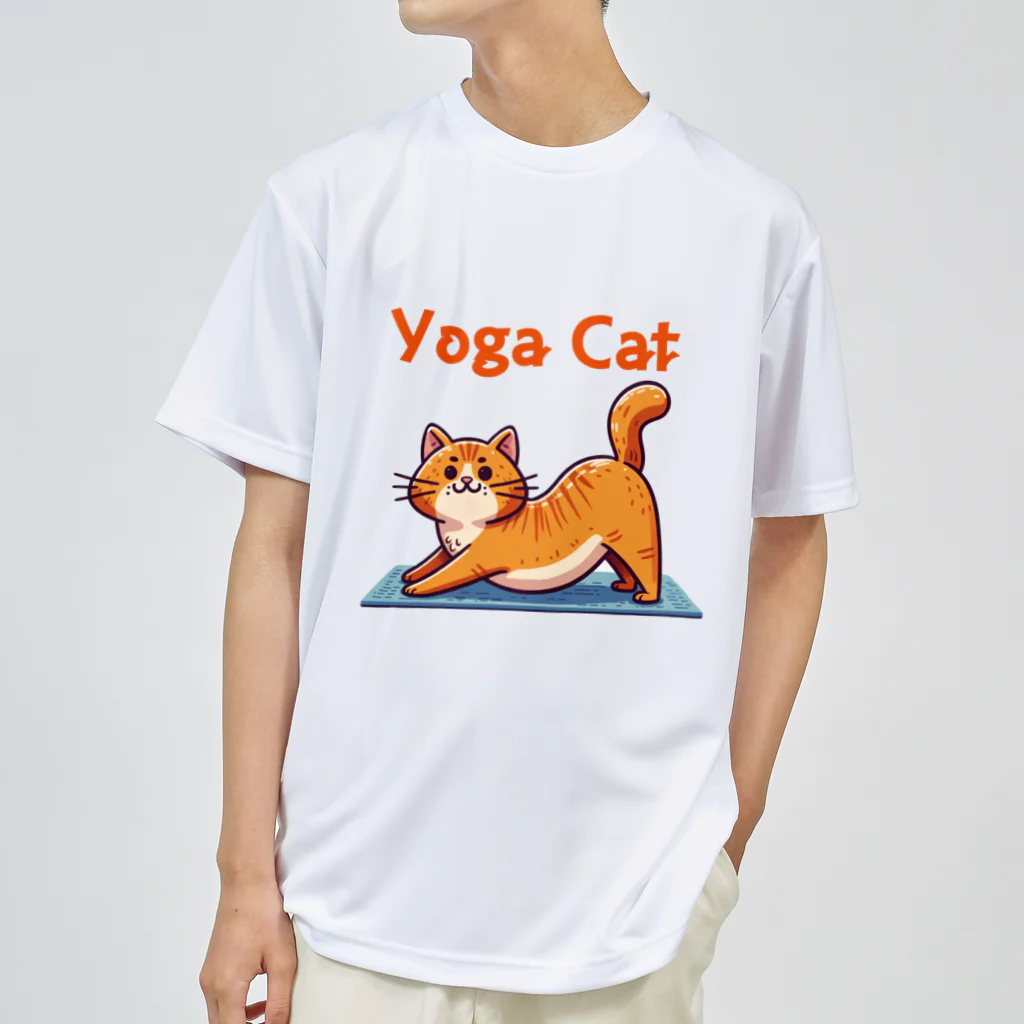 bravoadのヨガで猫のポーズ ドライTシャツ